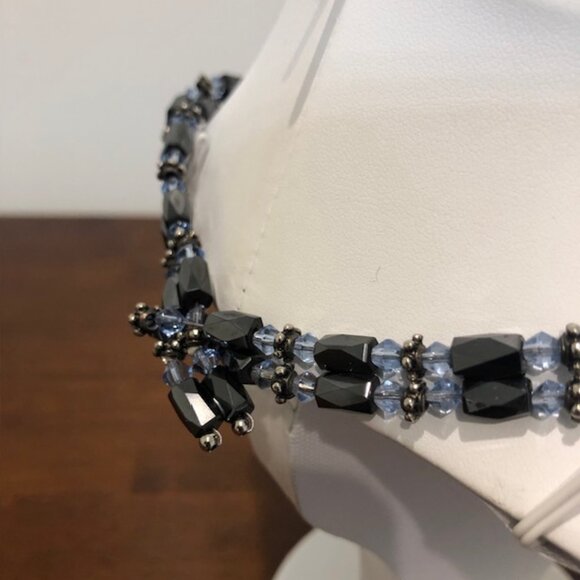 Blue Black Bead Chain Magnetic Necklace Bracelet Wrap Pre-Owned. - Picture 6 of 14